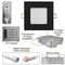 Nuwatt 4" Square Ultra Thin Black Trim LED Recessed Lighting 5CCT 2700K/3000K/3500K/4000K/5000K 12 PK NW-P-SQDL-4-9W-5CT-BLK-12P - alternate 6